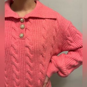 hot pink sweater